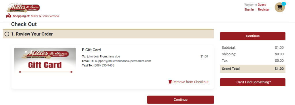 Review Order